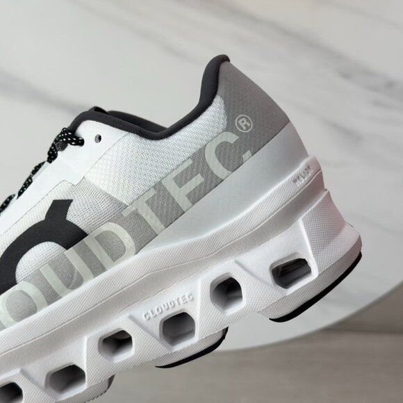 On Running Cloudtec White and Black Sneakers - Picture 8 of 9